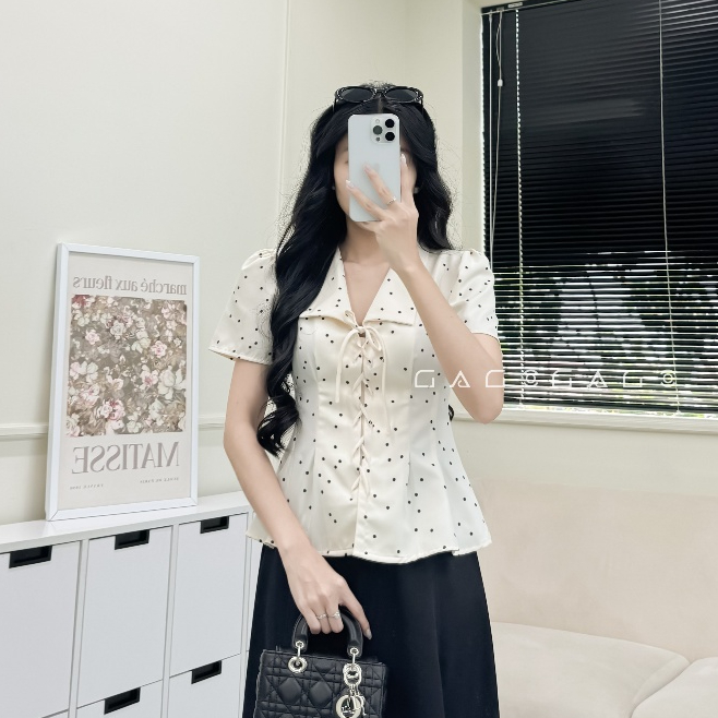 [HÀNG MỚI VỀ] Sơ Mi Nữ GAGO Brand Bi Kem Vải Premium Bigsize Công Sở Đi Chơi Tiệc Sang Thanh Lịch