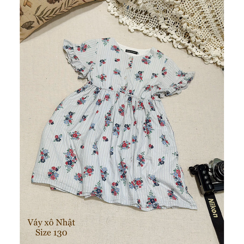 Váy, yếm Hàn Nhật bé gái size 130 - 2hand mới siêu cao