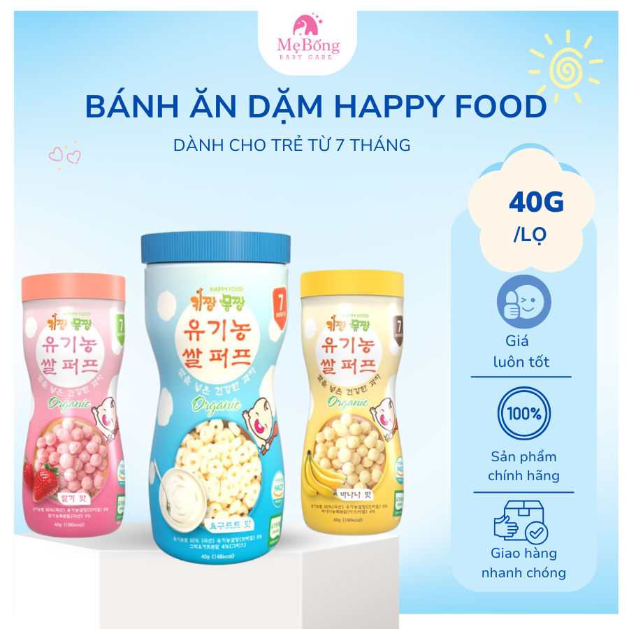 Bánh bi tan organic Happy Food