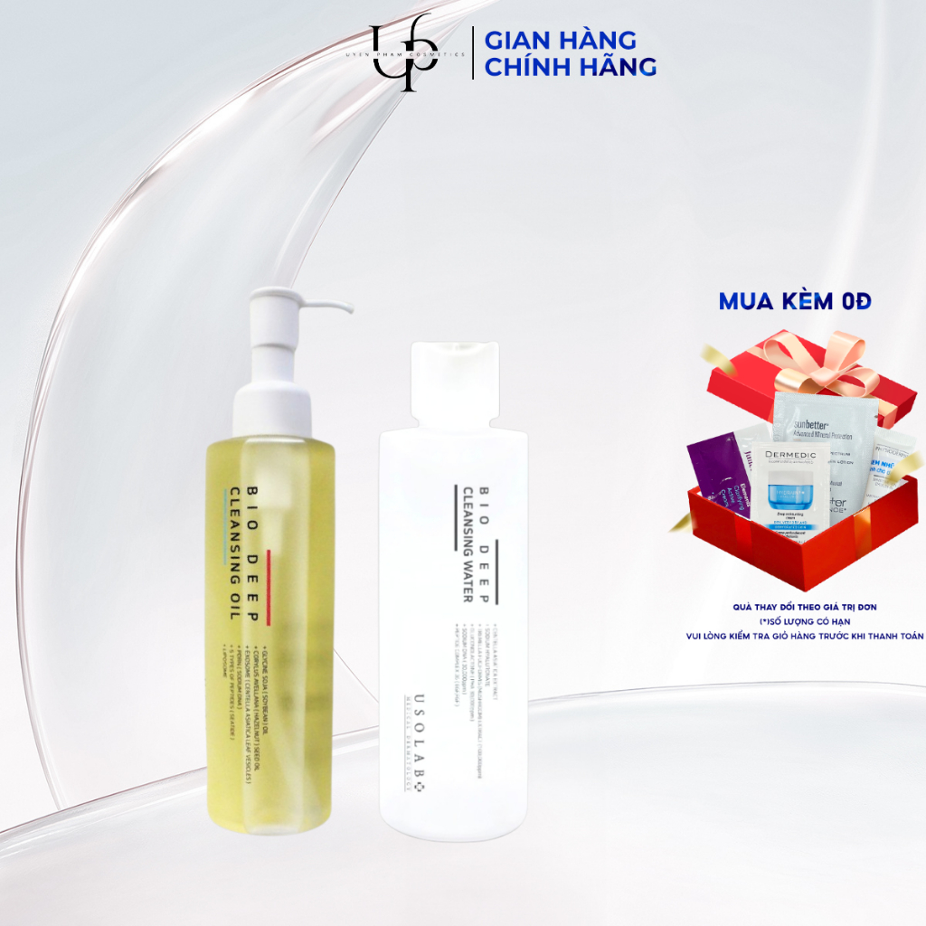 [CÔNG TY] USOLAB Bio Deep Cleansing Water & Cleansing Oil – Combo Tẩy Trang 200ml