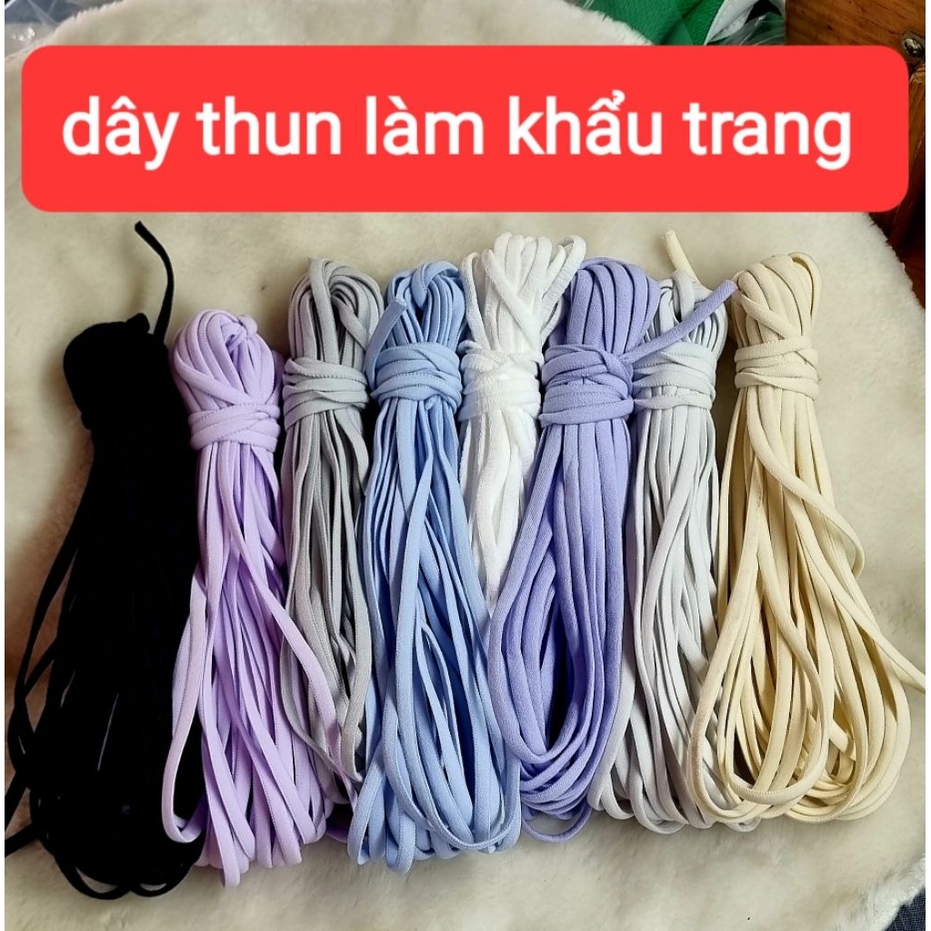 10m dây thun khẩu trang 3ly-5ly