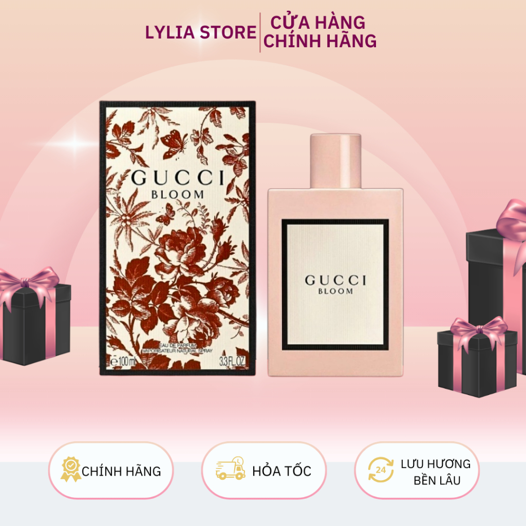 [𝐀𝐮𝐭𝐡𝐞𝐧𝐭𝐢𝐜] Nước Hoa Nữ Bloom Hồng EDP. Full Box