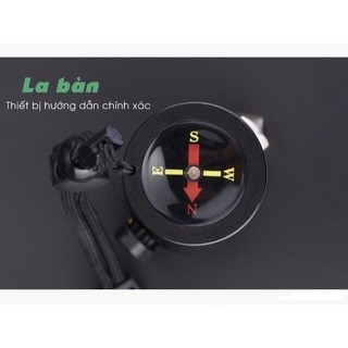 Đèn Pin 11 Chức Năng Solar Power Flashlight Dùng Pin Sạc Và Năng Lượng Mặt Trời Cao Cấp