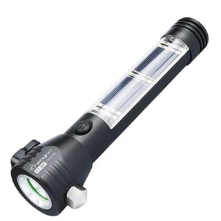 Đèn Pin 11 Chức Năng Solar Power Flashlight Dùng Pin Sạc Và Năng Lượng Mặt Trời Cao Cấp