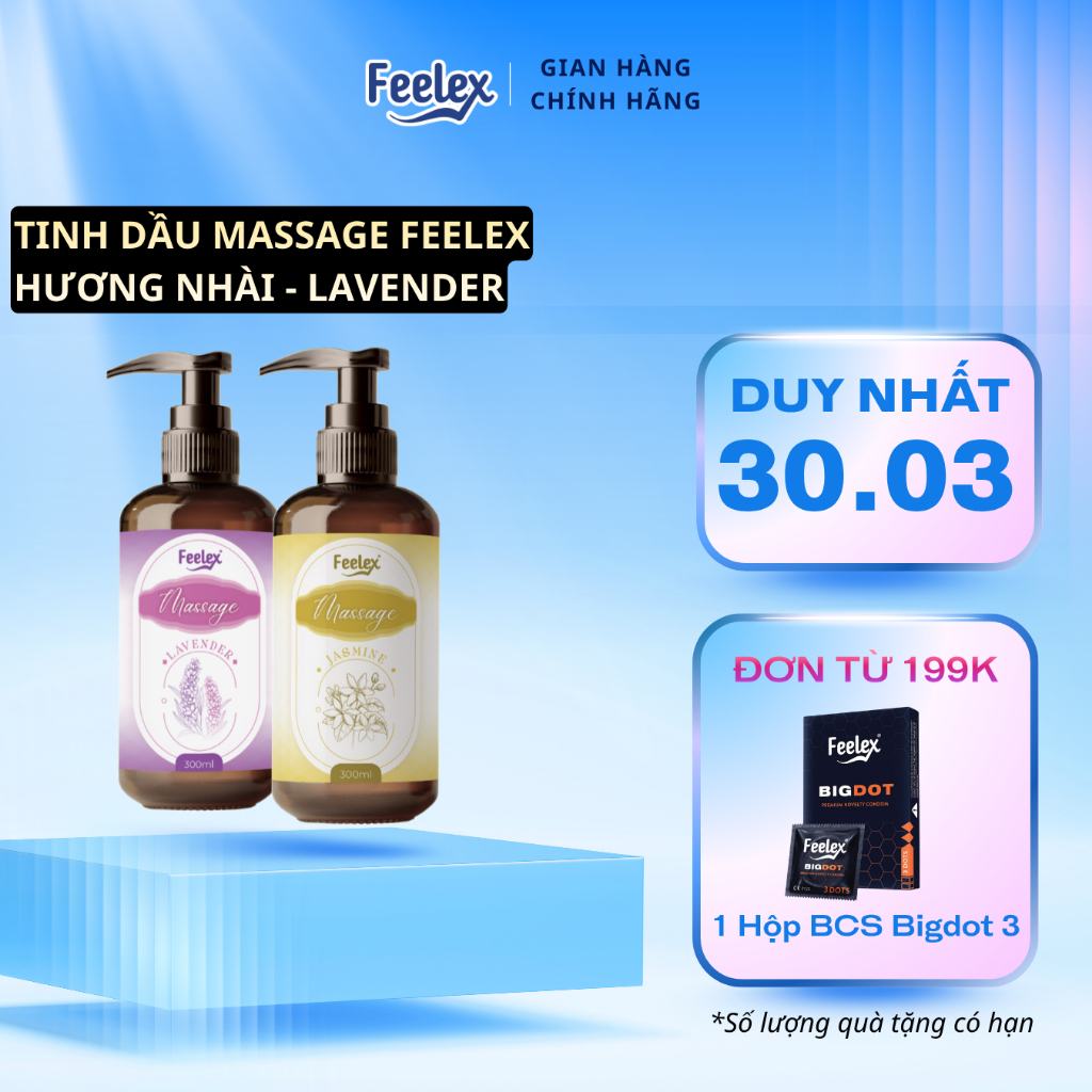 Tinh dầu Feelex Massage nhiều mùi hương - lọ 300ml
