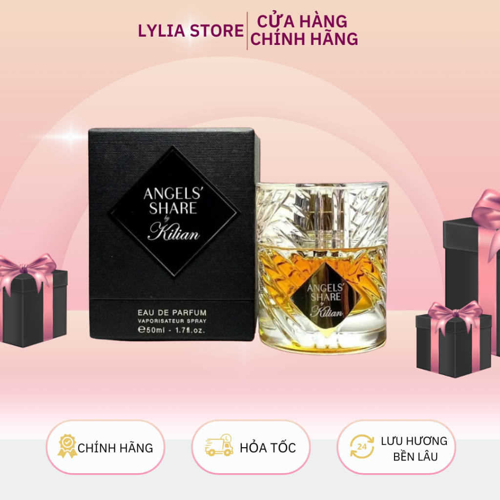[𝐀𝐮𝐭𝐡𝐞𝐧𝐭𝐢𝐜] Nước Hoa Unisex Kilian Angel's Share EDP. Full Box