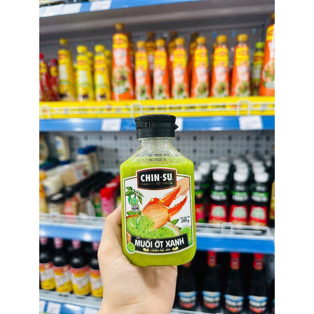 Muối ớt Chinsu, Muối chấm xanh đỏ chinsu, Sốt chấm hải sản