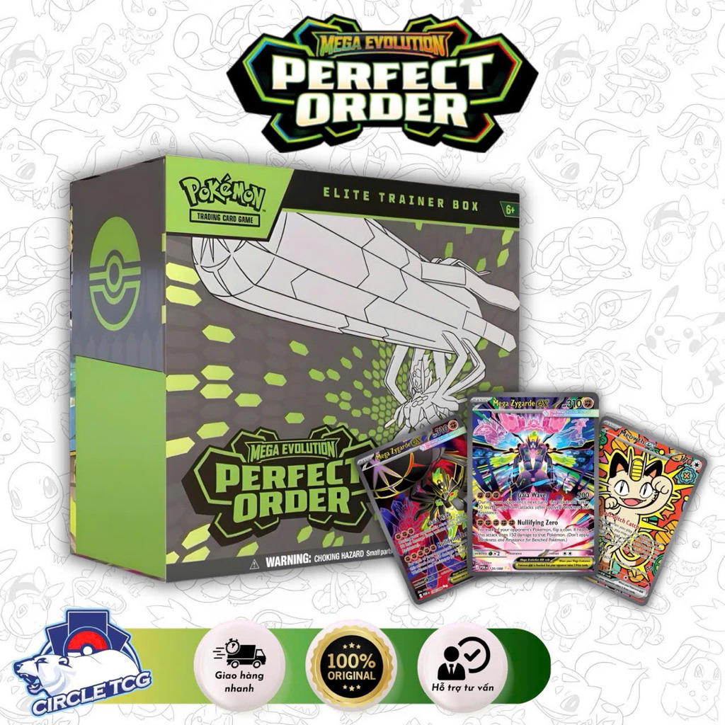 Hộp thẻ Elite Trainer Box – Mega Evolution: Perfect Order