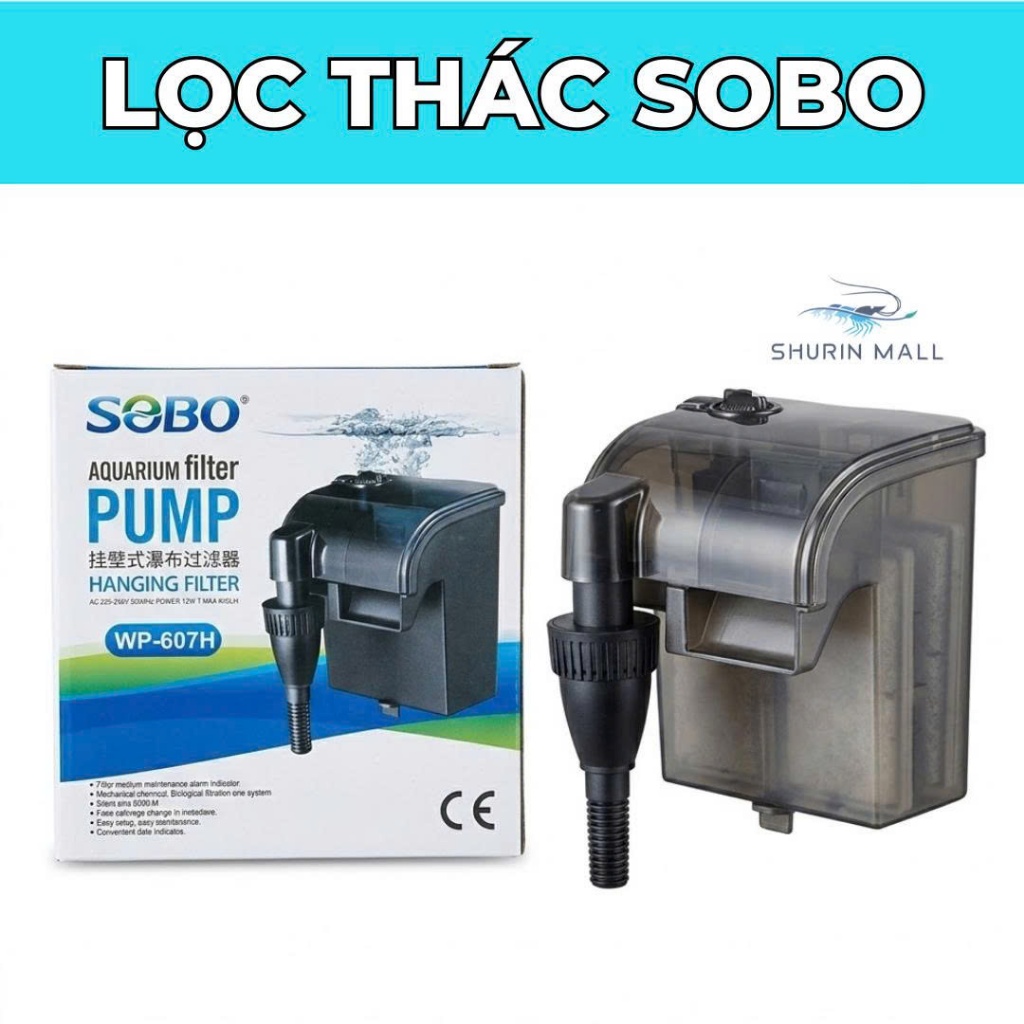 Lọc Thác SOBO WP-303H | WP-607H - Lọc Hồ Cá Mini