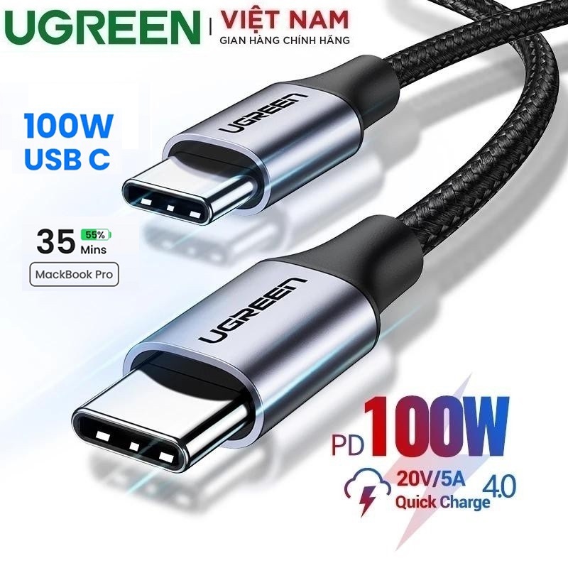 Cáp sạc nhanh và cáp truyền dữ liệu USB Type-C 100W (QC4.0/ PD3.0 sạc nhanh 100W) dây bọc dù chính h