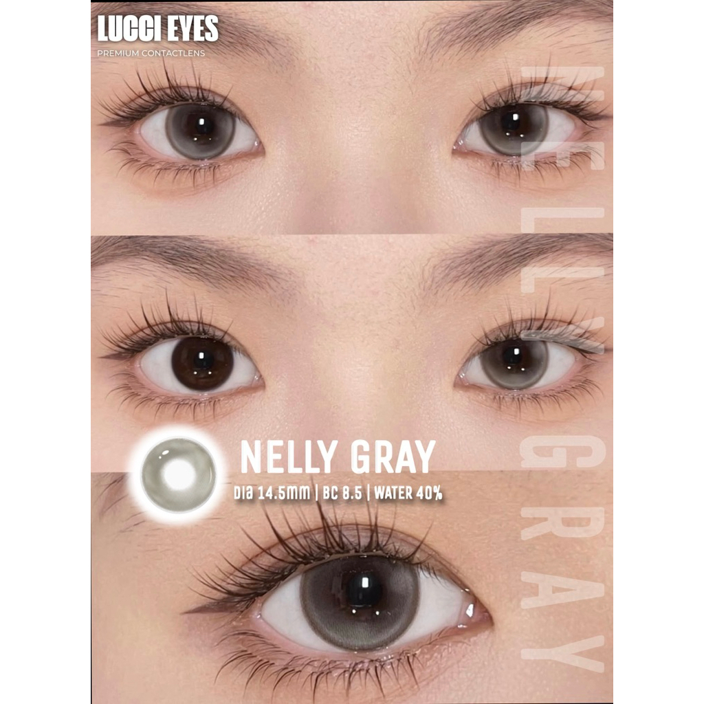 NELLY GRAY 14.5mm - Giãn Tròng . Kính Áp Tròng Olivia monrose