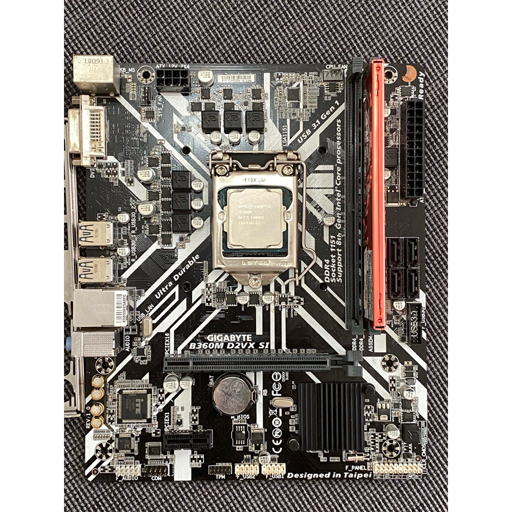 Combo Gigabyte B360M-D2VX SI + i5 8500 + RAM 8GB 2666 | PC Gaming Văn Phòng Ổn Định