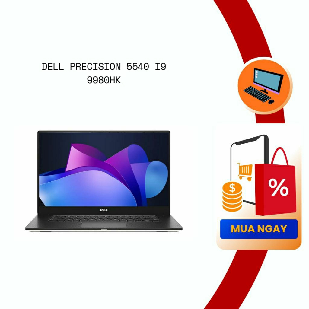 Laptop cũ Dell Precision 5540 i9 9980Hk ram 32gb ssd 512gb card T2000 15.6inch Full HD chuyên thiết 