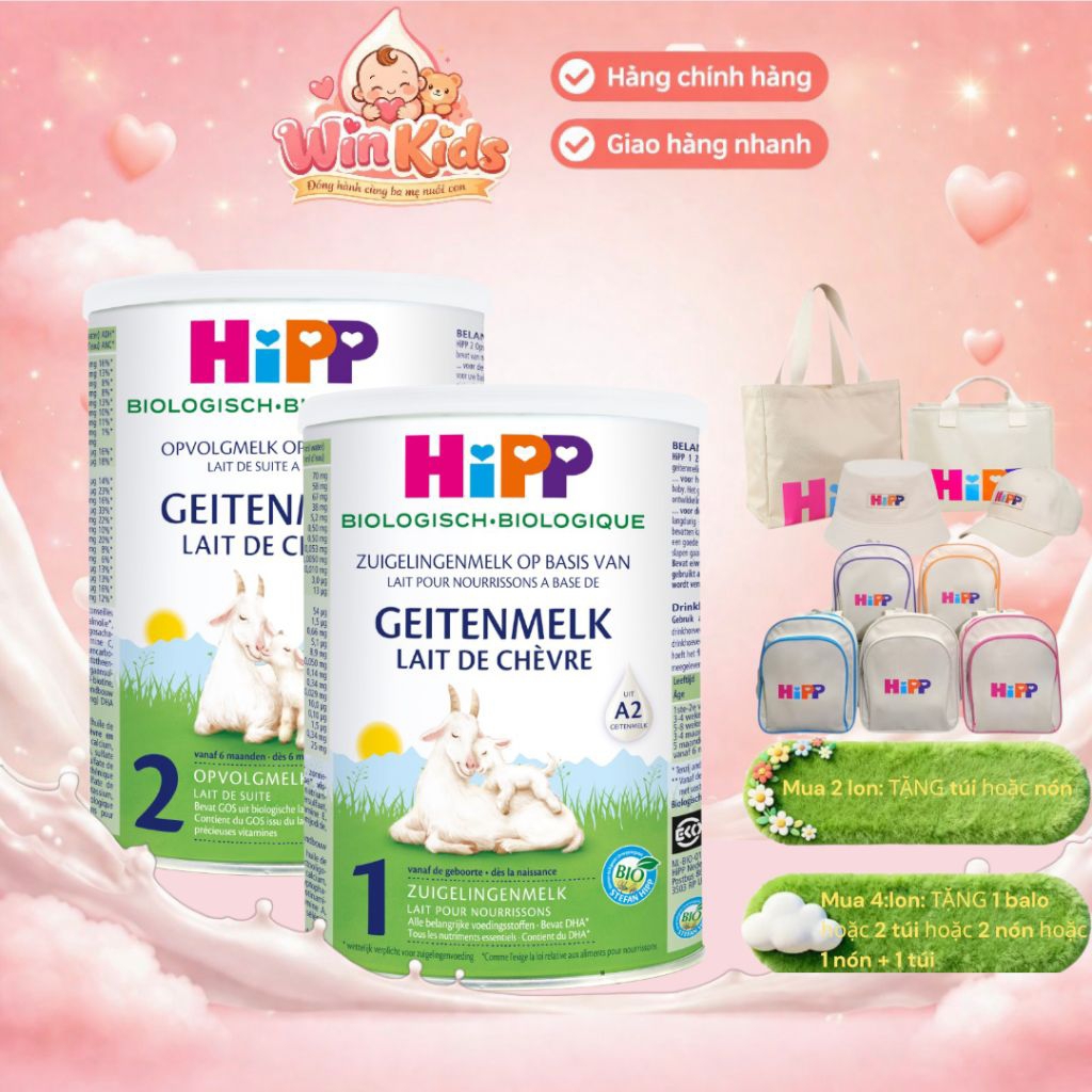 Sữa dê HiPP 1, 2 Organic 400g