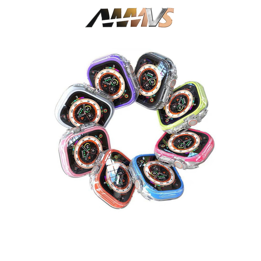 【AWMVS】Ốp Apple Watch Transparent Case,Phù hợp với Apple Watch Series 9/8/7/6 /SE/ Ultra (49mm / 45m