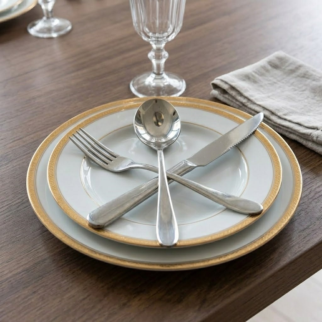 Bộ dao dĩa thìa inox cao cấp bền đẹp phong cách Châu Âu HAKI DN400