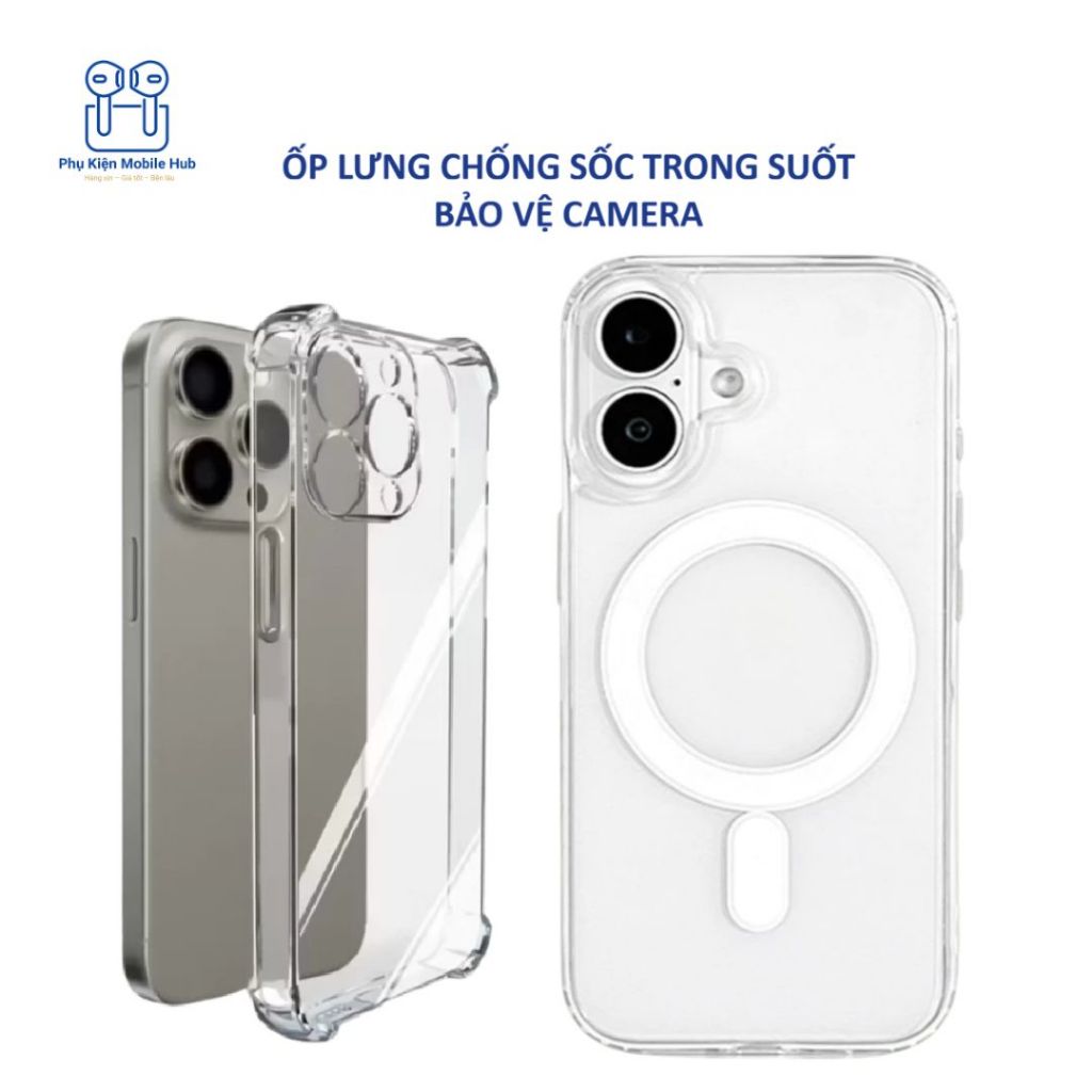 Ốp Lưng Trong Suốt Chống Sốc, Dẻo, Bảo Vệ Camera cho dòng iP X / Xs / Xr / 7…