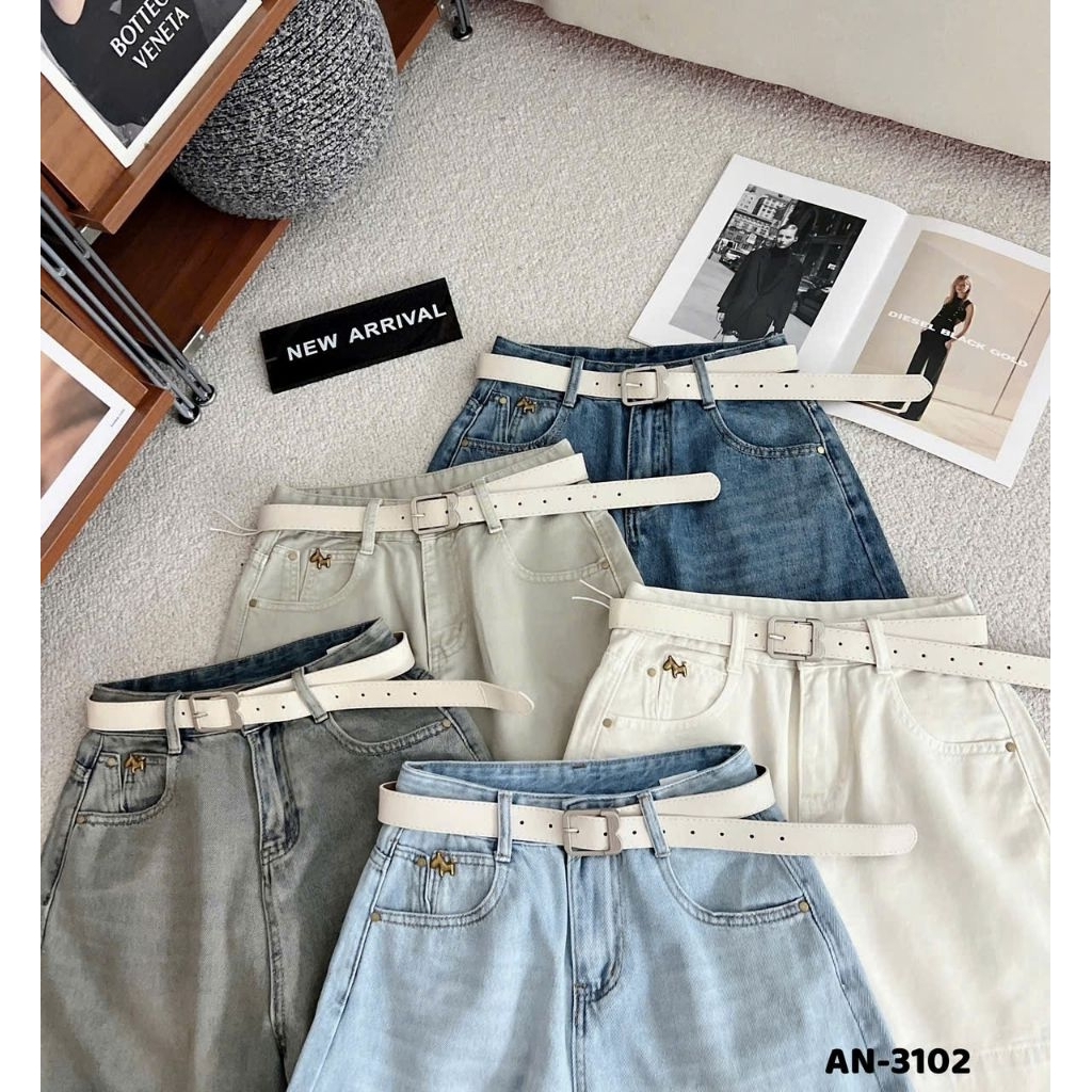 Quần sóc jean tag ngựa an-3102