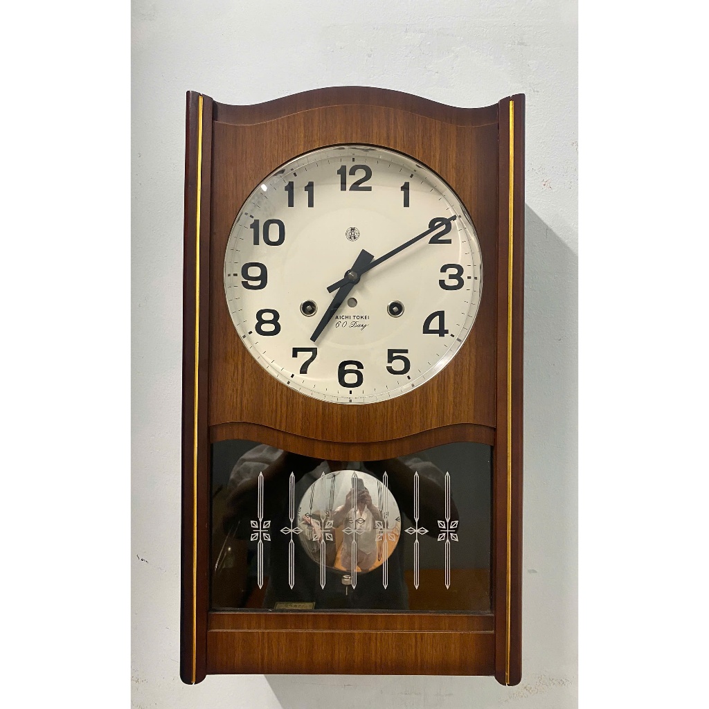 #.Đồng hồ treo tường quả lắc cơ AiChi Tokei  lên cót 60 ngày cổ điển