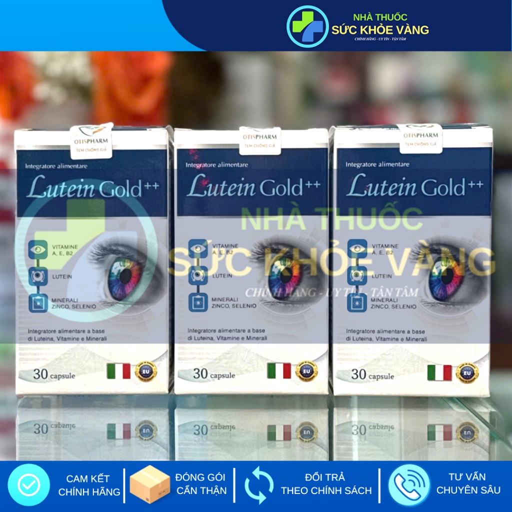 Lutein Gold++ - Viên Uống Bổ Mắt, Hỗ Trợ Phòng Chống Thoái Hóa Điểm Vàng, Tốt Thị Lực Cho Người Lớn,