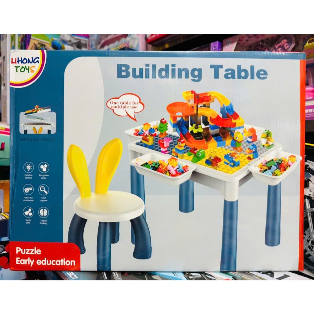 Bộ đồ chơi xếp hình đa năng Multipe building table 811 có bàn và ghế