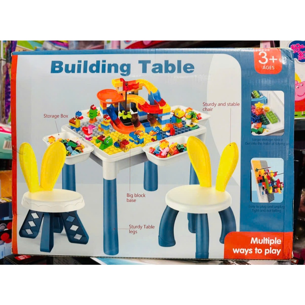 Bộ đồ chơi xếp hình đa năng Myltiple building table 811 có bàn và ghế