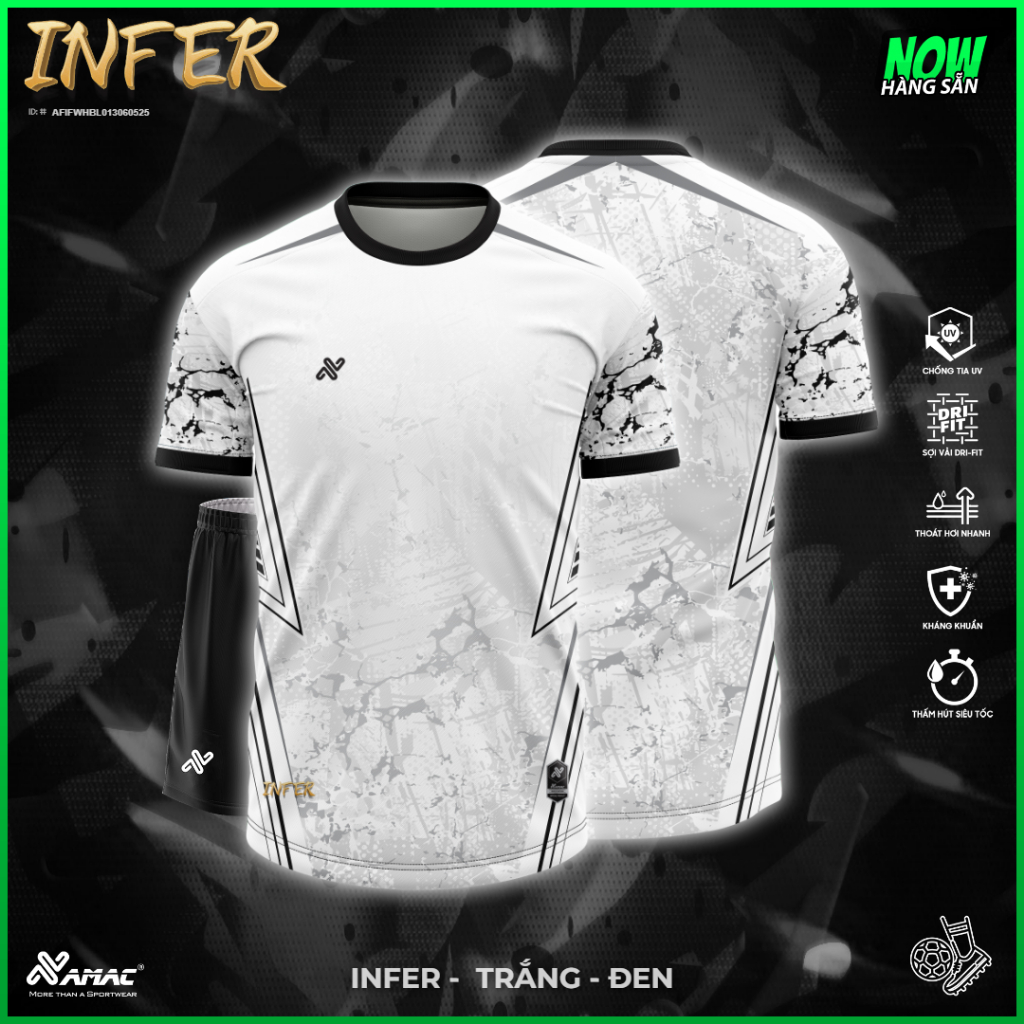 [Hỗ Trợ In Tên & Số] Bộ Quần Áo Đá Bóng AMAC INFER- Thoáng Mát, Thấm Hút Tốt | Thể thao AMAC