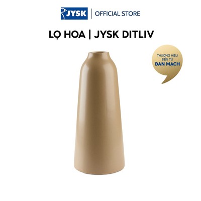 Lọ hoa | JYSK DITLIV | gốm | vàng cát | Ø20xC45cm