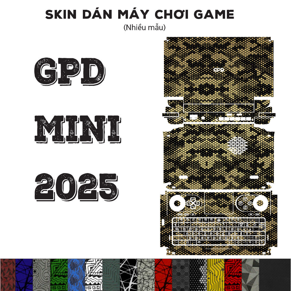 Skin dán GPD Mini 2025 (Nhiều mẫu) | Miếng dán Film 3M cho máy chơi game PC Handheld