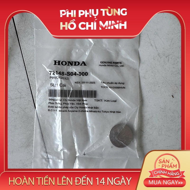 Pin remote smartkey Cr2032 chính hãng HONDA