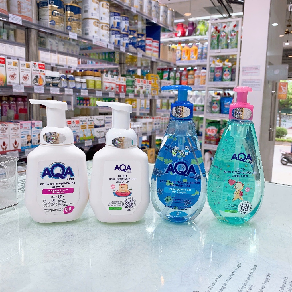 Dung dịch vệ sinh bé trai, bé gái AQA baby 250ml (Nga)