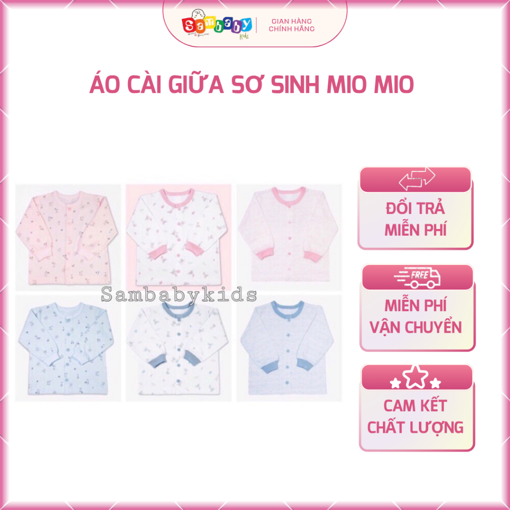 Áo cài giữa sơ sinh Mio Mio