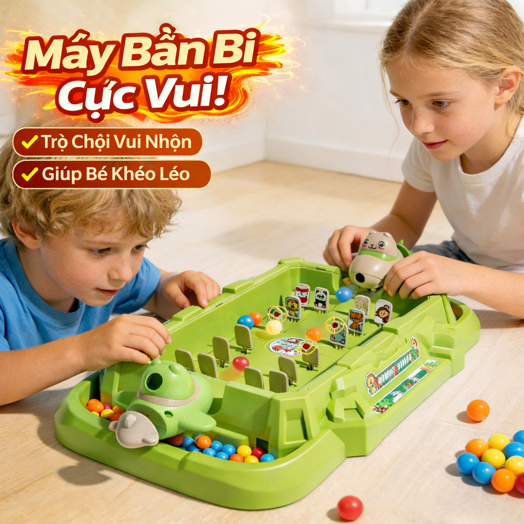 Đồ chơi bắn bi trẻ em – Trò chơi bàn bắn bi, rèn luyện khéo léo
