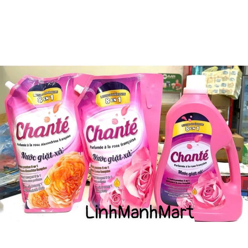 Compo 2 Can/Túi Nước Giặt Xả Chante 8 En 1...
