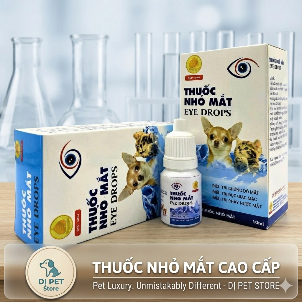 [THUỐC NHỎ MẮT] Nhỏ Mắt Cho Chó Mèo Eye Drops Giảm Đỏ Chảy Nước Mắt Làm Sạch Dịu Mắt - DỊ PET STORE