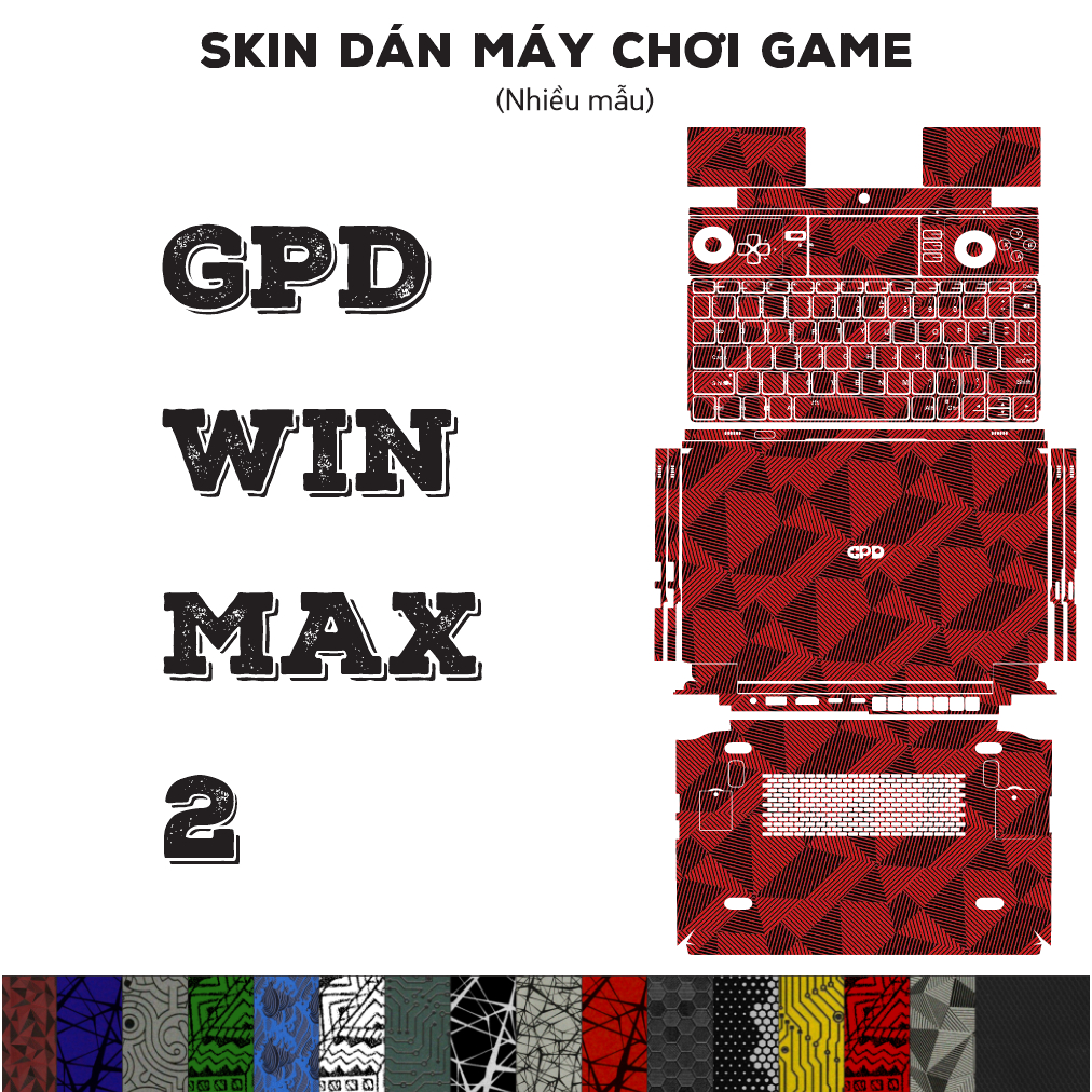 Skin dán GPD Win Max 2 (Nhiều mẫu) | Miếng dán Film 3M cho máy chơi game PC Handheld