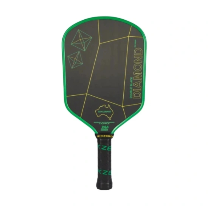 Vợt Pickleball Six Zero Double Black Diamond Control - Green and Gold