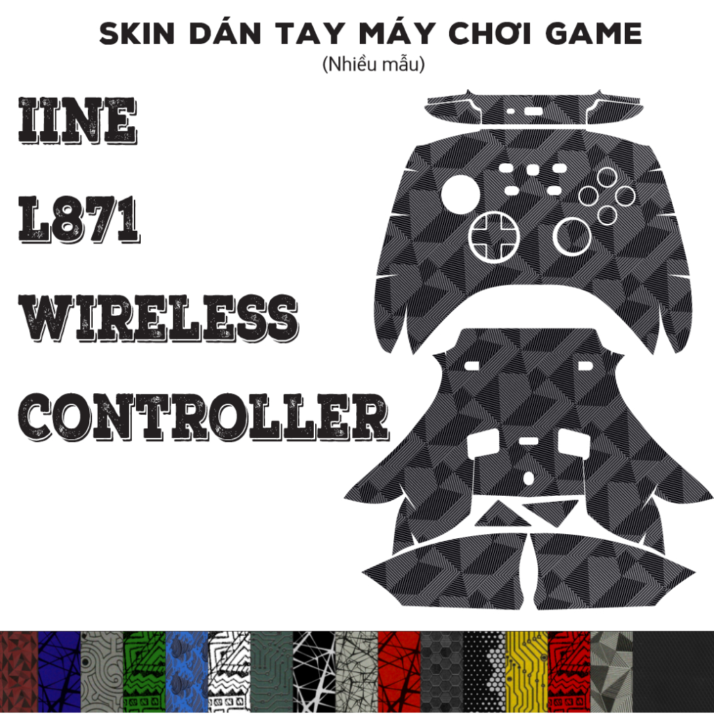 Skin dán tay máy chơi game IINE L871 Wireless Controller   (Nhiều mẫu) | Miếng dán Film 3M