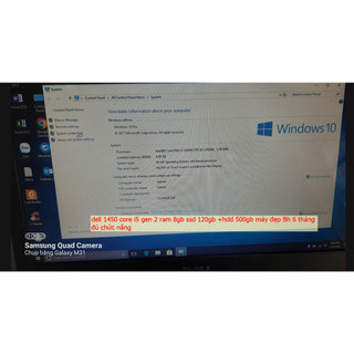 LAPTOP DELL CORE I5 VOSTRO 1450 GIÁ RẺ gen 2 ssd120gb +hdd 500gb ram 8gb