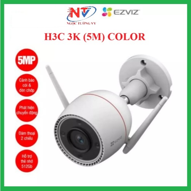 Camera Wifi Ezviz H3C 3M/5MP Full Color, Đàm Thoại 2 Chiều, Cảnh Báo Bằng Còi Và Đèn,Chống Nước IP67