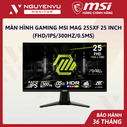 [Full Vat] Màn Hình Gaming MSI MAG 255XF 25 inch (FHD/IPS/300Hz/0.5ms) - Bảo Hành 3 Năm