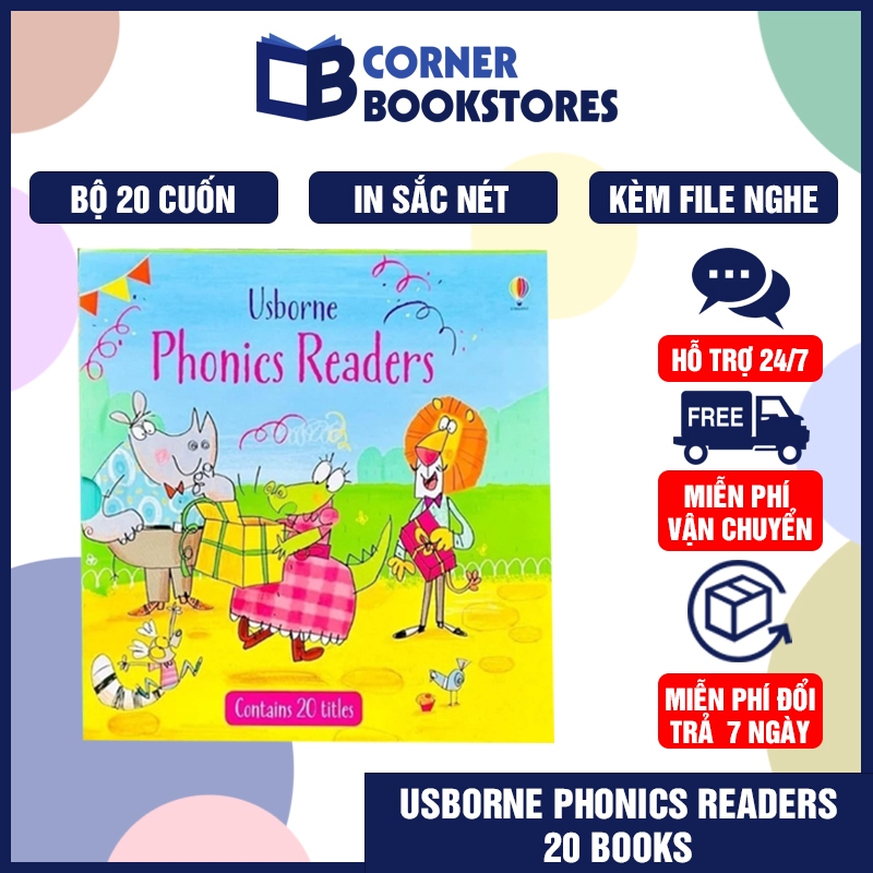 SÁCH LUYỆN NGỮ ÂM – USBORNE PHONICS READERS | FULL BỘ 20 CUỐN + FILE MP3