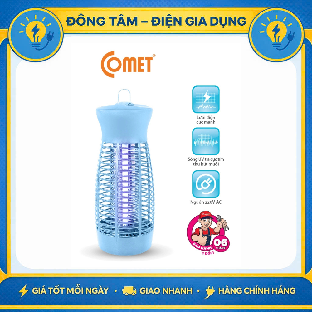 [Hỏa Tốc HCM] Đèn Bắt Muỗi Côn Trùng COMET CM069- Hàng Chính Hãng 6W Đa Năng (Đèn diệt côn trùng Com