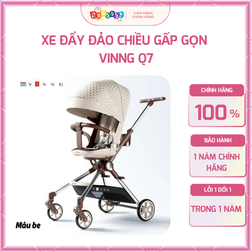 Xe đẩy đảo chiều gấp gọn VINNG Q7
