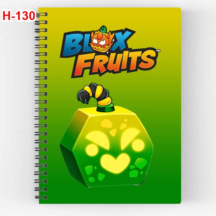 Sổ lò xo anime Blox Fruits-200 trang giấy, khổ a6,a5 nhiều mẫu