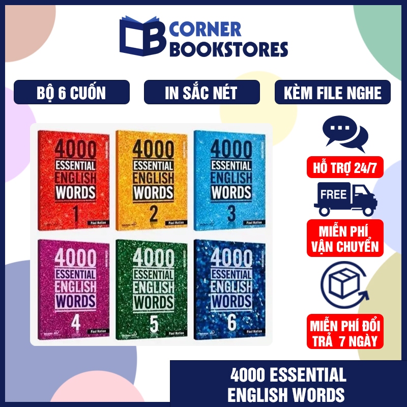 SÁCH TIẾNG ANH – 4000 ESSENTIAL ENGLISH WORDS | TRỌN BỘ 6 CUỐN + AUDIO – TỪ VỰNG CHUẨN QUỐC TẾ