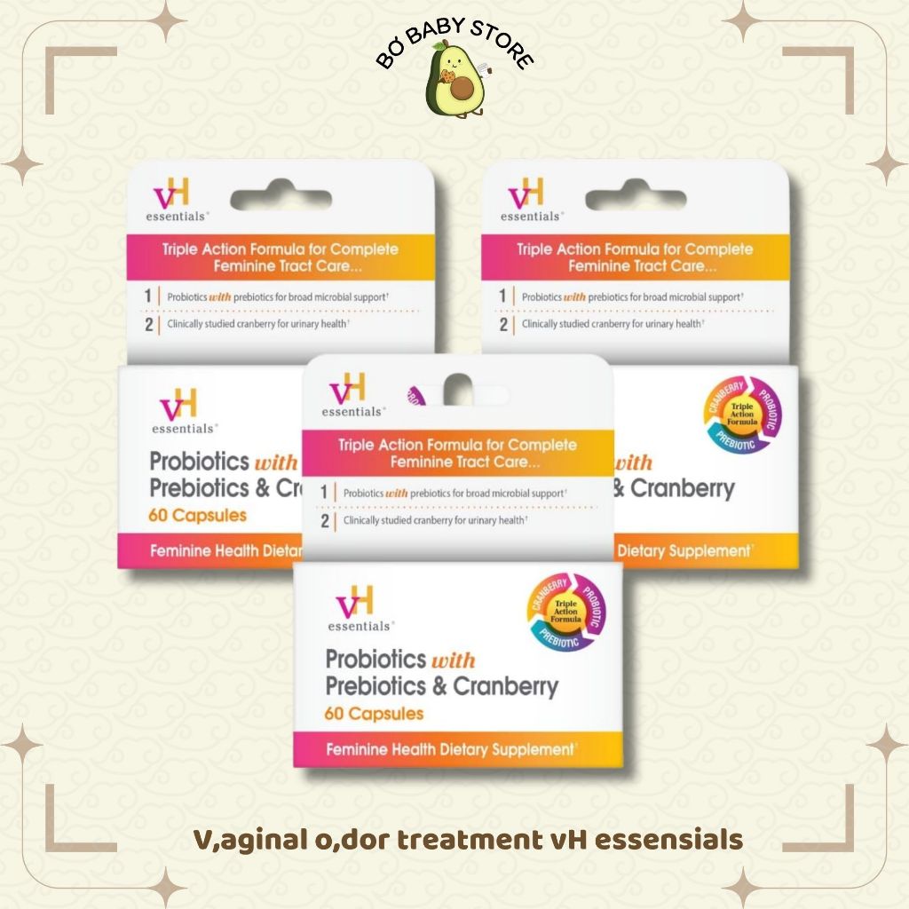 Viên uống bổ sung lợi khuẩn vH Essentials Probiotics Prebiotics Cranberry Cân Bằng pH MỸ (BAY AIR)