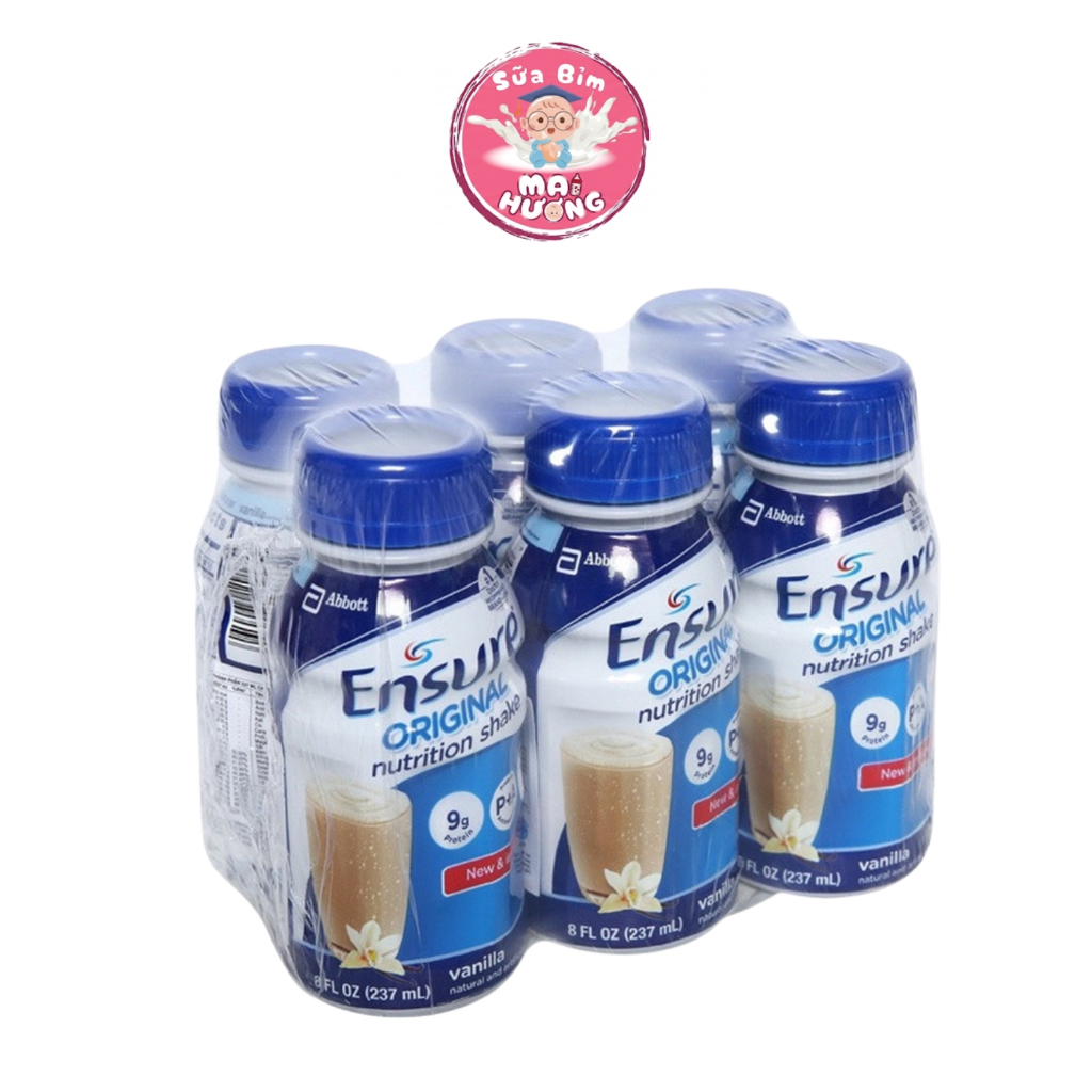 Lốc 6 chai sữa bột pha sẵn Ensure Gold Vigor vani 237ml - SỮA BỈM MAI HƯƠNG