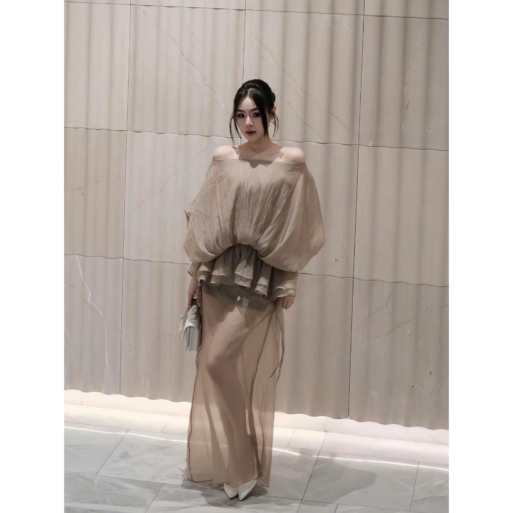 [Tặng,dâybuộctóc]ao Tiểu Thư Mùa Hè Dài Phồng Siêu Xinh