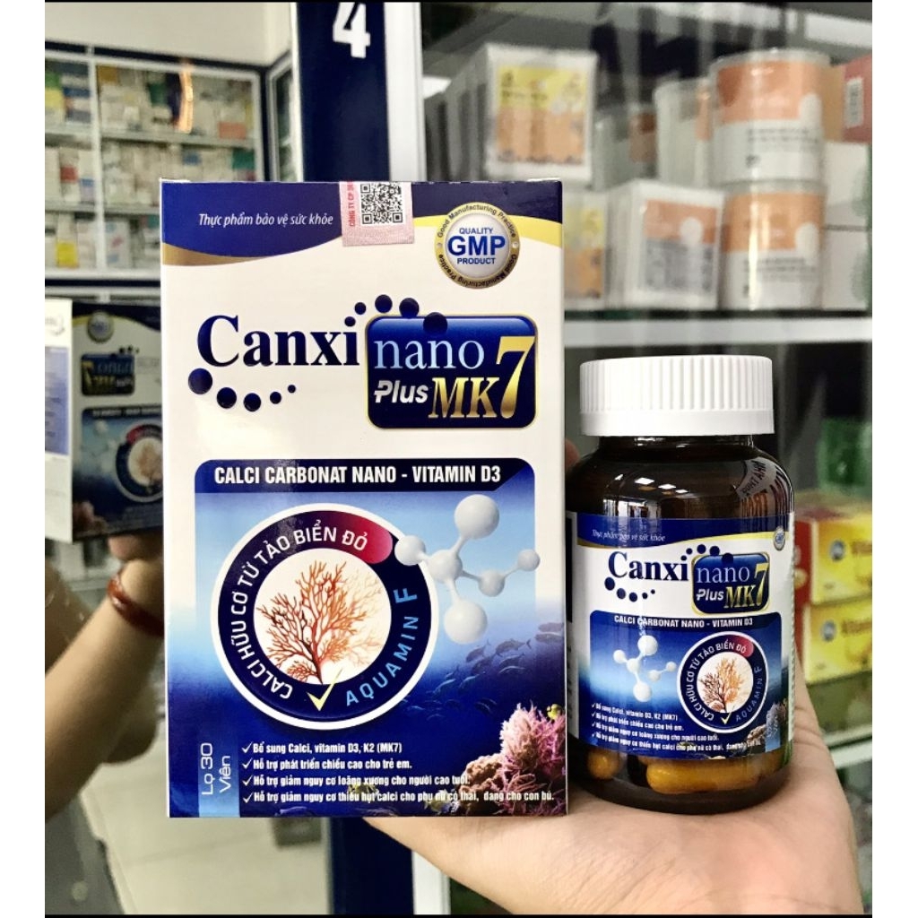 Canxinano Plus MK7 CALCI CARBONAT NANO - VITAMIN D3